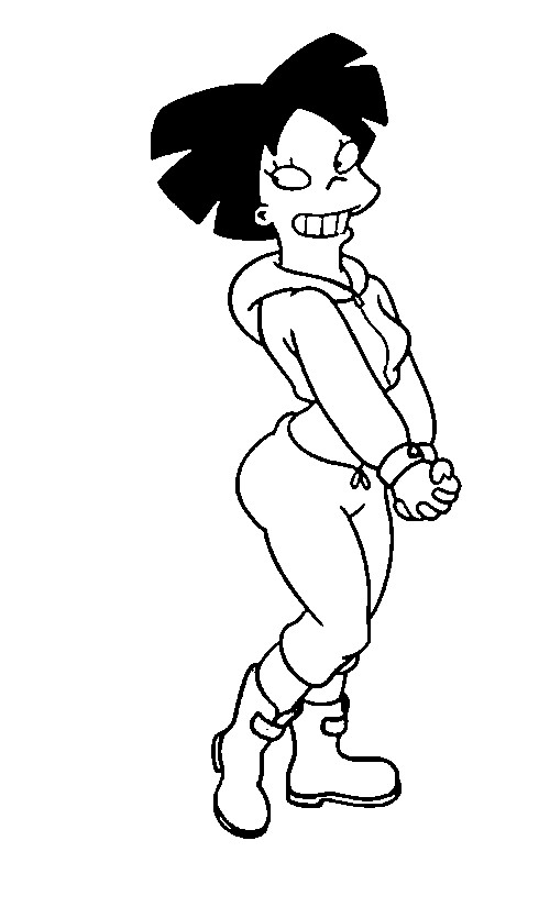 Coloring page Futurama Game of Drones : Amy Wong 10