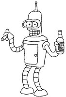 Coloring Pages Futurama Game of Drones - Morning Kids