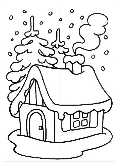 Desenho para colorir Folhas de trabalho pre-escolars Inverno