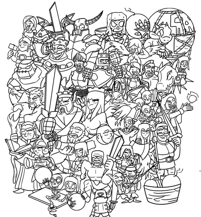 Coloring page Clash of Clan & Clash Royale