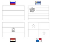 Coloriage Groupe A : Russie - Uruguay - Egypte - Panama