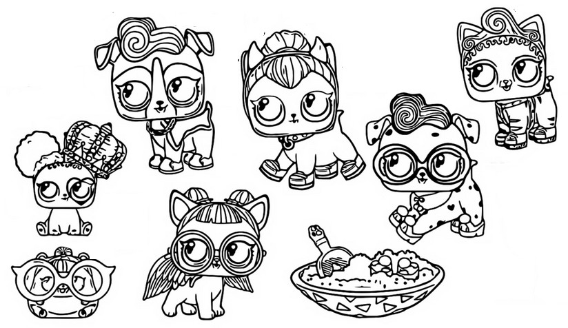 Coloring Page Lol Surprise Doll Fuzzy Pets 15