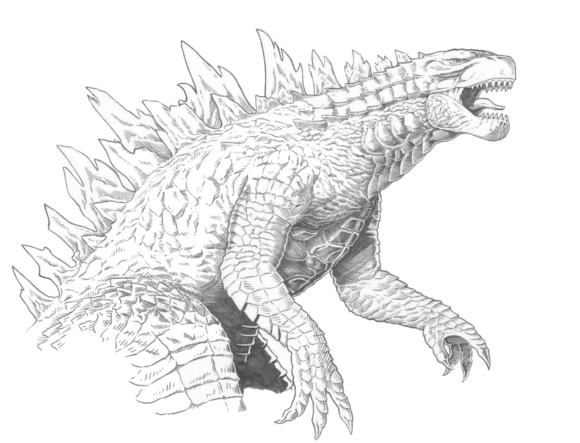 Desenho para colorir Godzilla 2014