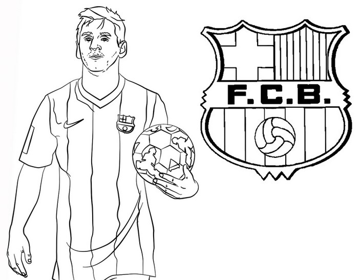 Kleurplaat Uefa Champions League 2020 Lionel Messi Fc Barcelona 12