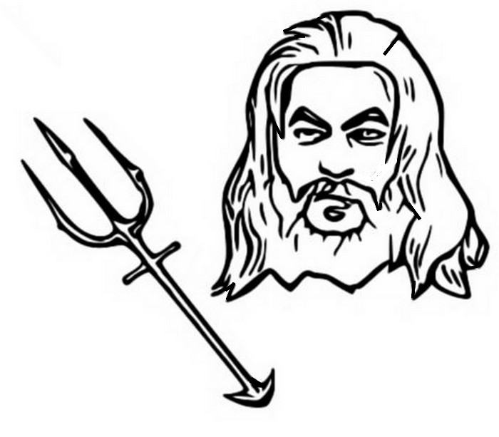 Coloring page Aquaman - Trident