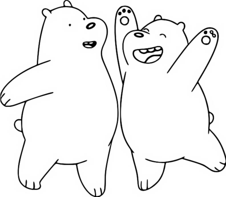 Coloring page Ice Bear & Grizz