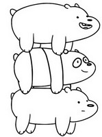 Coloring page Panda, Grizzly, Ice Bear