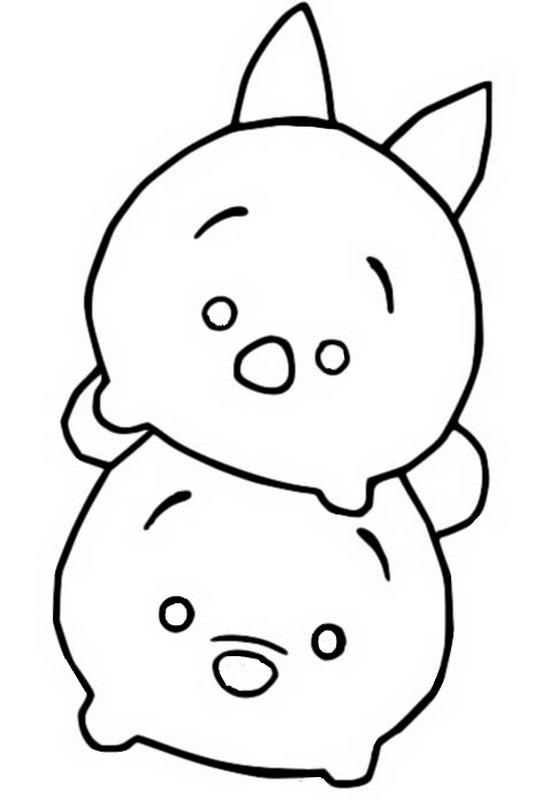 Coloring page Pooh and Piglet (Winnie the Pooh)