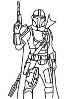Coloring page The Mandalorian
