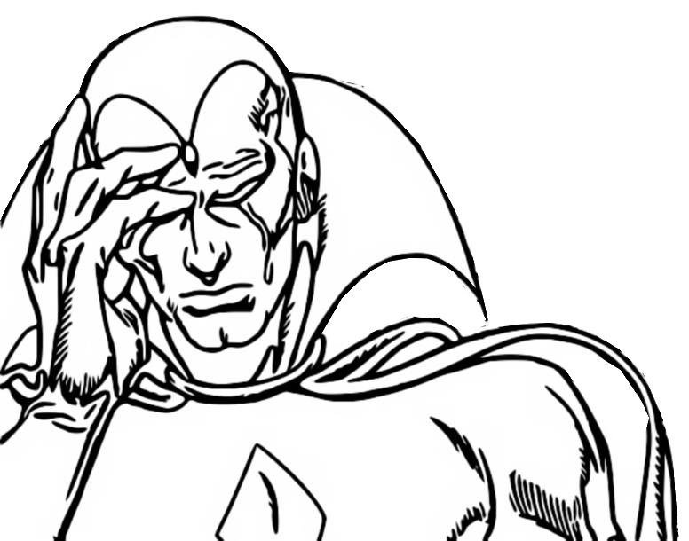 Coloring page WandaVision : Even an android can cry 2
