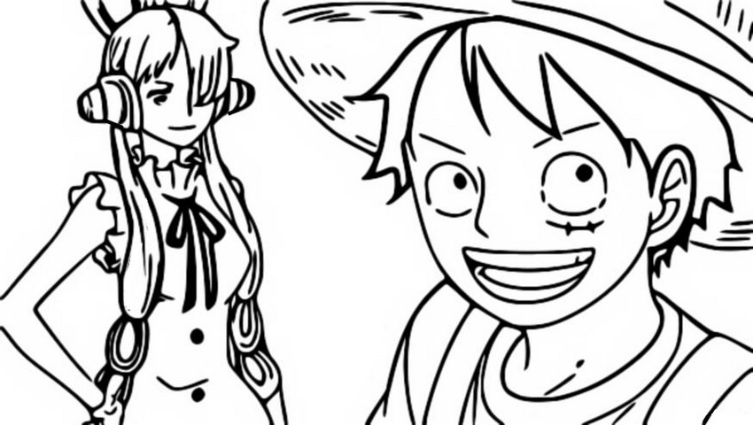 Malvorlagen Luffy & Uta