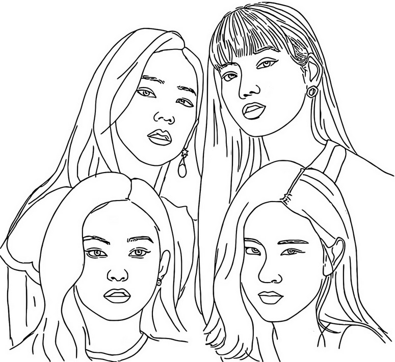 Coloring page South Korean girl group