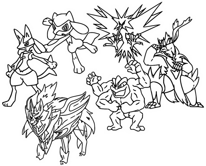 Coloring page Fighting-type