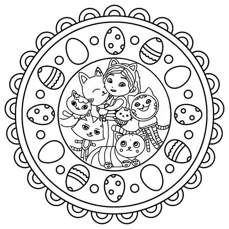 Coloring page Gabby and his friends