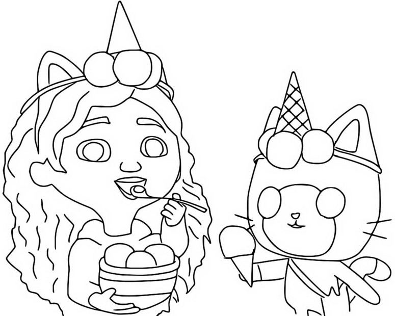 Coloring page Ice cream is good!