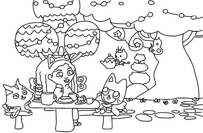 Coloring page Garden Party