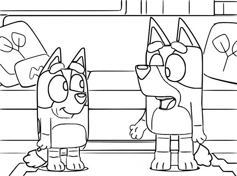 Coloring page Bluey
