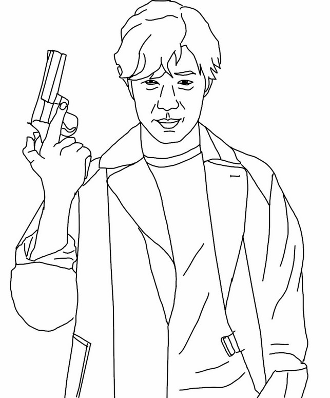Coloring page City Hunter