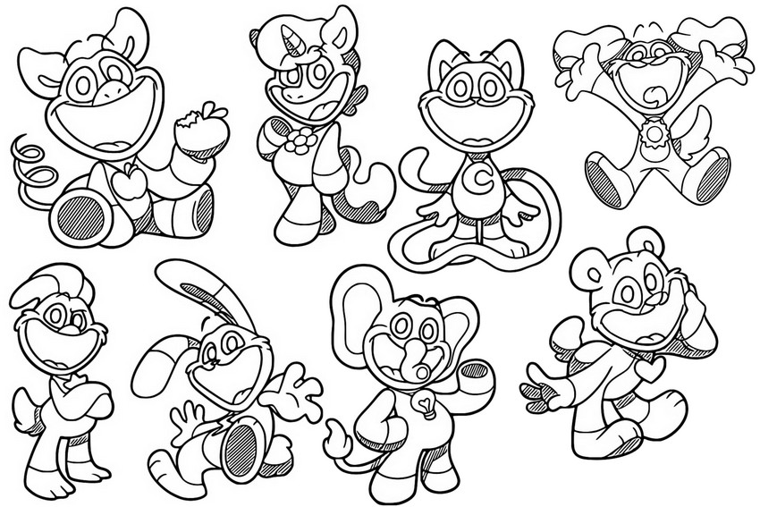 Coloriage Smiling Critters