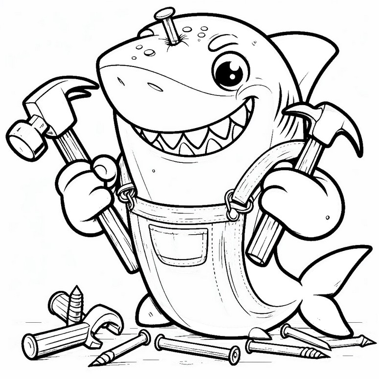 Dibujo para colorear Tiburón martillo