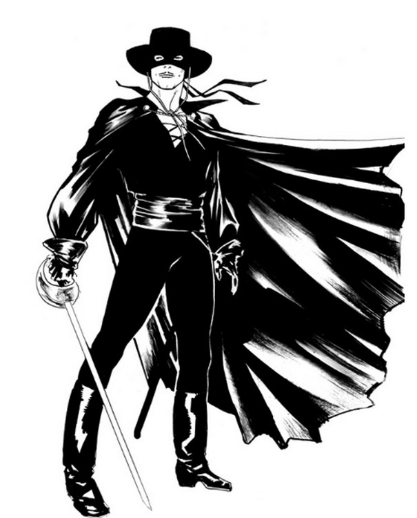Coloring Page Zorro 3