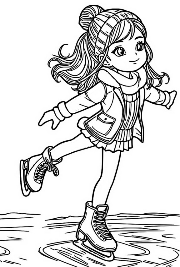 Coloring page Figure skating