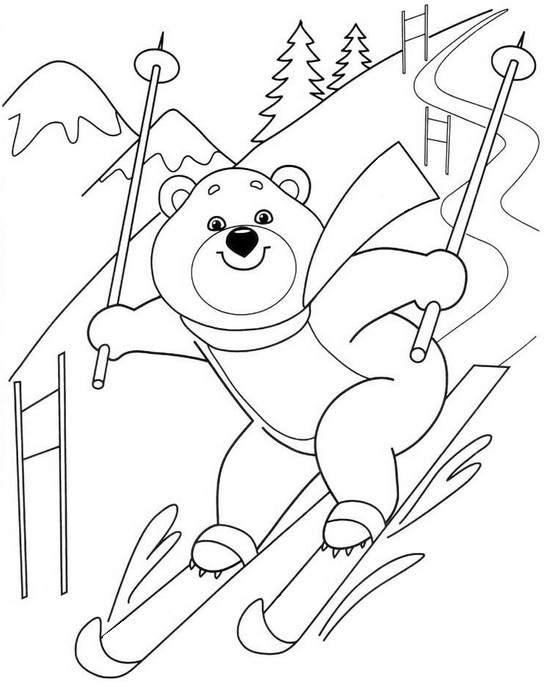 Coloring page Winter Sports