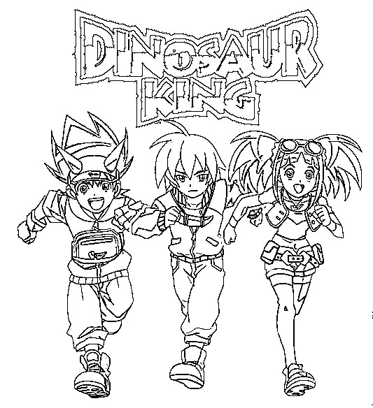 Coloring page Dinosaur King 1