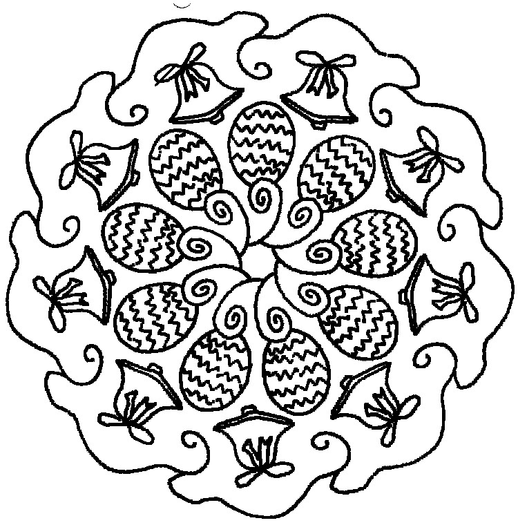 Coloring page Easter's mandalas 10