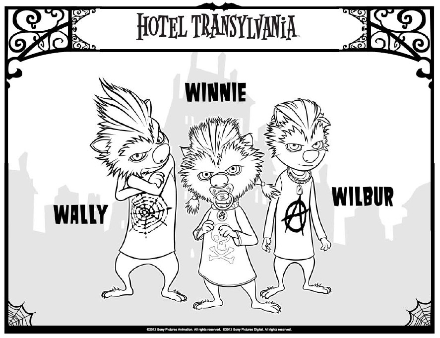 Coloriage Winnie, Wally, Wilbur