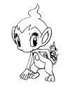 Coloring page Chimchar