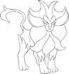 Coloring page Pyroar
