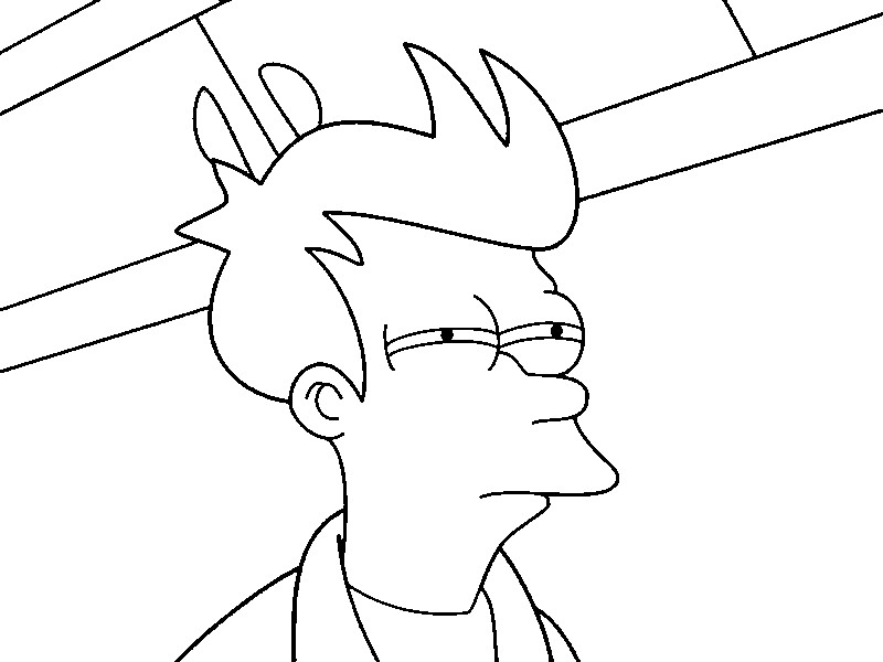 Coloring page Futurama: Game of Drones