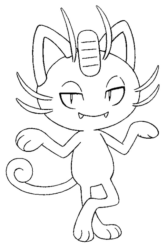 Coloring page Pokémon Alola Forms : Alolan Meowth 11