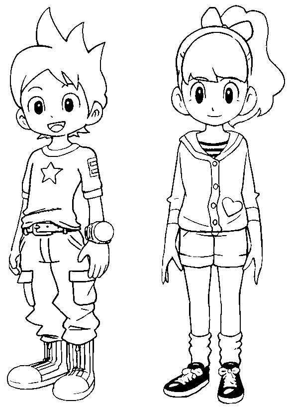 Coloring page Nathan Adams, Katie Forrester
