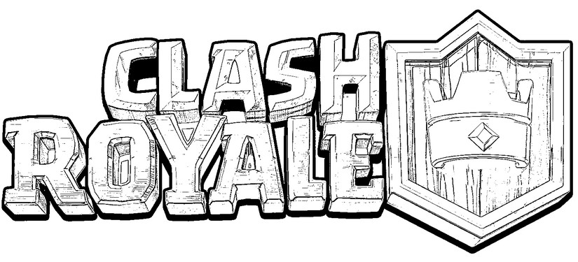 Tulostakaa värityskuvia Clash Royale : Logo Clash Royale 2