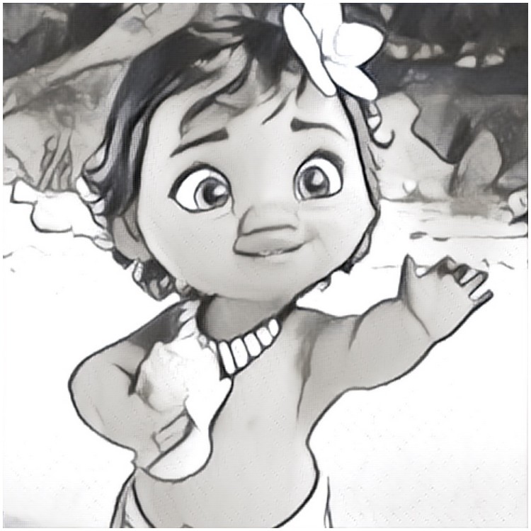 Coloring page Moana child
