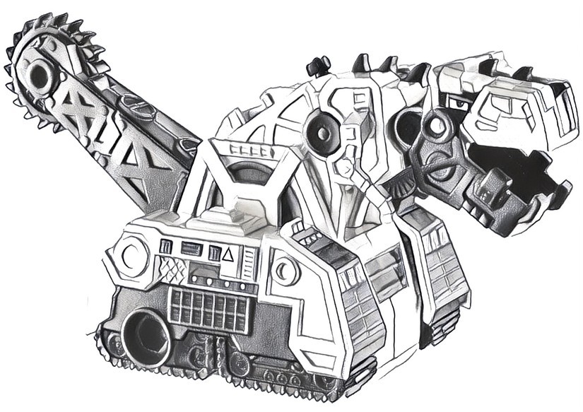 Coloring page D-Structs - Dinotrux