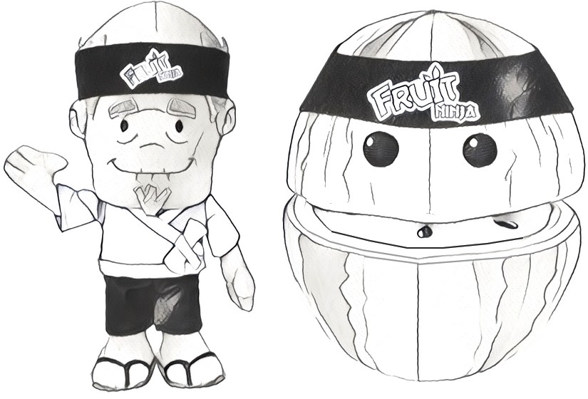 Fruit Ninja Coloring Pages