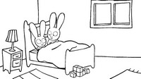 Coloriage Simon  Coloriage, Lapin drôle, Dessins animés populaires