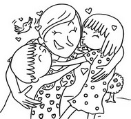 Image à colorier - La fête des mères - Sami et Julie