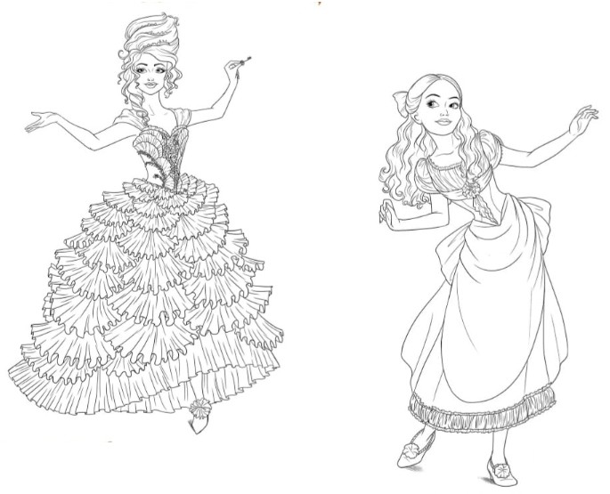 Image to color - Sugar Plum Fairy and Clara - The Nutcracker and the Four Realms
