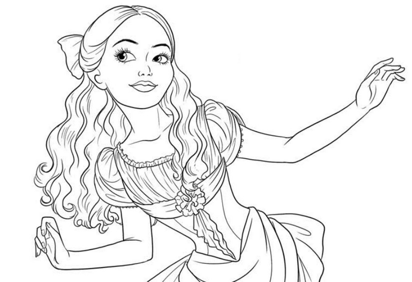Coloring page - Clara - The Nutcracker and the Four Realms