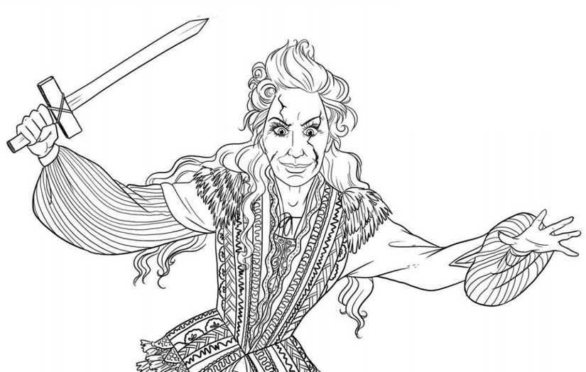 Downloadable coloring - Mother Ginger - The Nutcracker and the Four Realms
