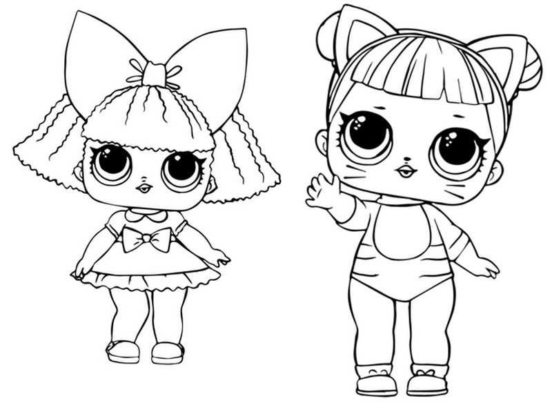 Tulostakaa värityskuvia Lol Surprise OMG Doll : LOL Doll Vauva Kissa ja LOL  Doll Glitter Queen 4