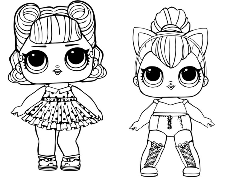 Tulostakaa värityskuvia Lol Surprise OMG Doll : LOL Doll Jitterbugia ja LOL  Doll Kitty Queen 6