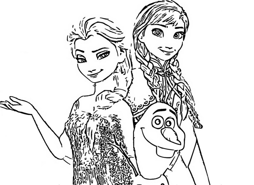 Frozen 2 Anna Elsa Coloring Pages