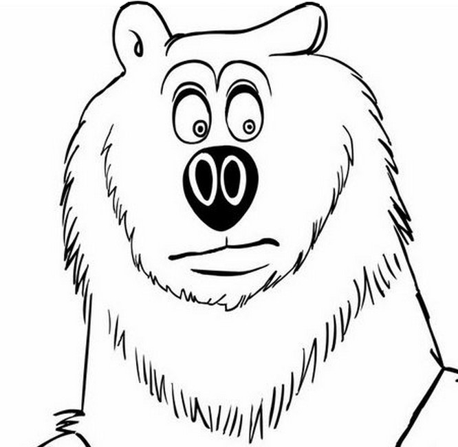 Grizzy watching Lemmings - Coloring Pages for kids