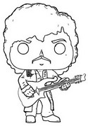 Hoja para colorear - Prince - Purple Rain - Funko Pop Rocks