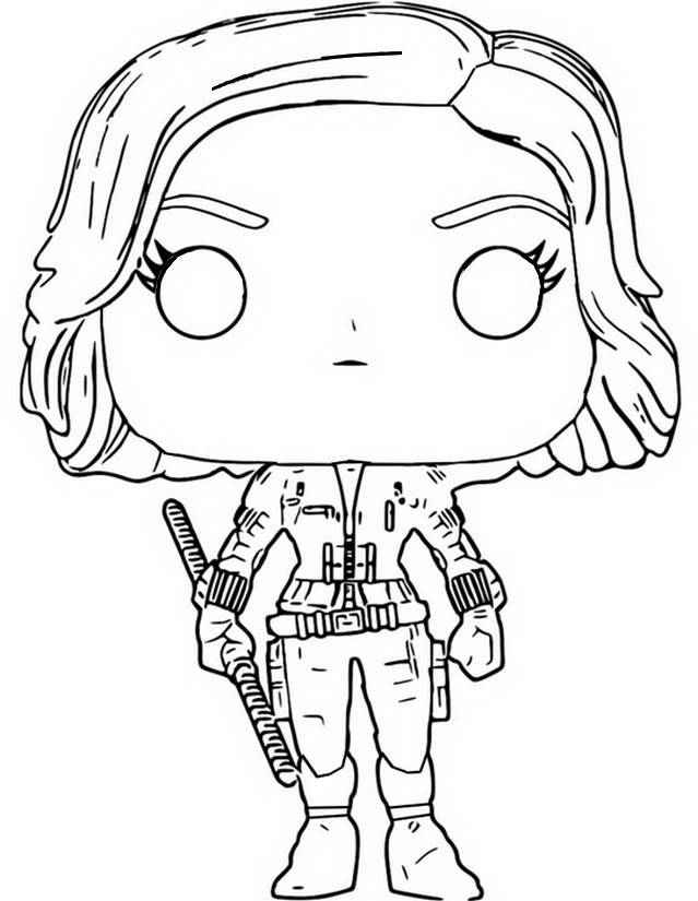Coloring page Avengers Infinity War - Black Widow 